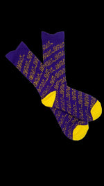 Overkill Sock Socks Purple/Gold / One Size / Cotton Black