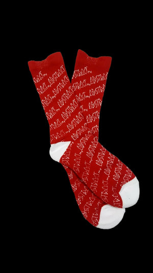 Overkill Sock Socks Red/White / One Size / Cotton Black