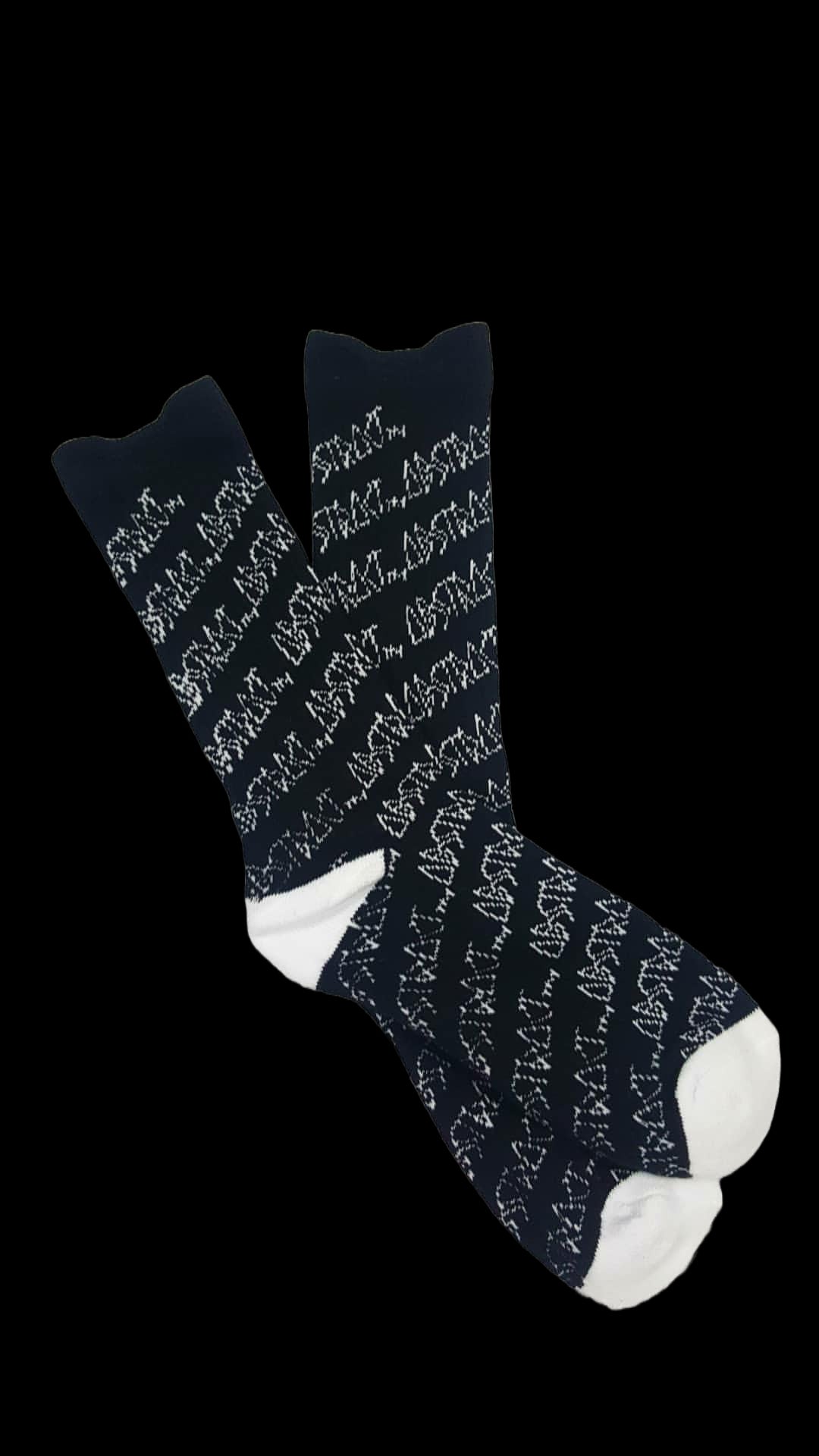 Overkill Sock Socks Black/White / One Size / Cotton Black