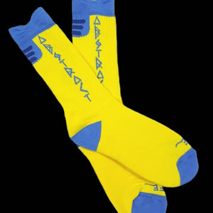 Str8 ^ Socks One Size / Light Blue/Yellow / Cotton Black