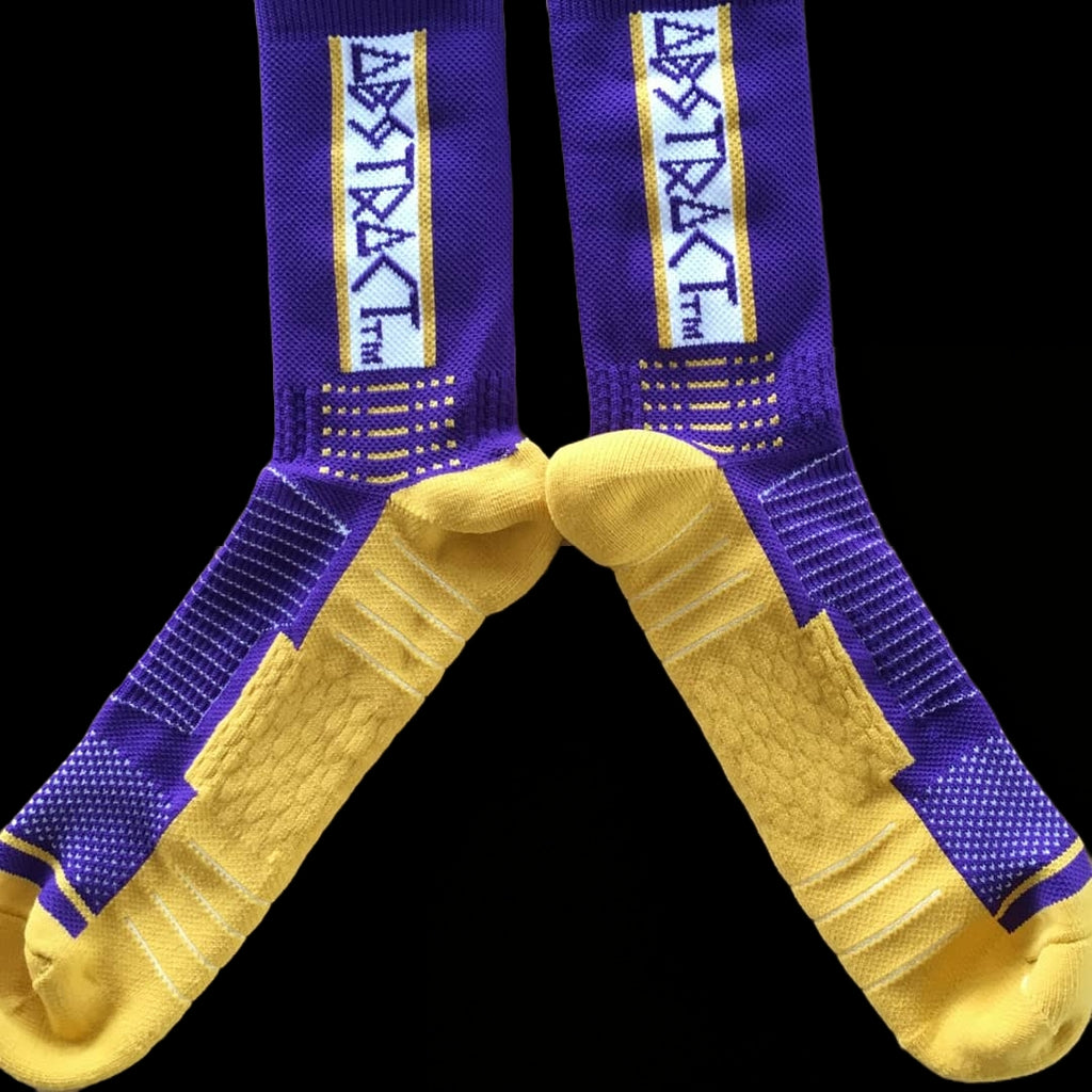 OG Block Socks Socks Purple/Yellow / Size 8-11 Dark Khaki