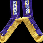 XL OG Block Socks Socks Purple/Yellow / Size 12-15 Dark Khaki